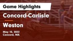 Concord-Carlisle  vs Weston  Game Highlights - May 10, 2022
