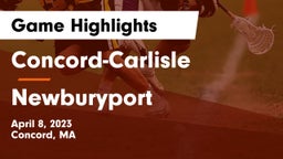 Concord-Carlisle  vs Newburyport  Game Highlights - April 8, 2023