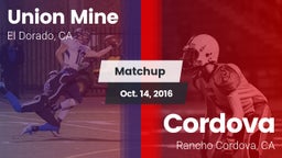 Matchup: Union Mine High vs. Cordova  2016