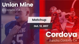 Matchup: Union Mine High vs. Cordova  2017