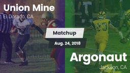 Matchup: Union Mine High vs. Argonaut  2018
