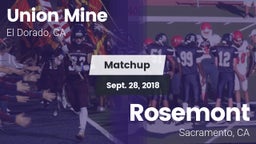 Matchup: Union Mine High vs. Rosemont  2018