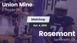 Matchup: Union Mine High vs. Rosemont  2019
