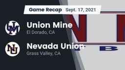 Recap: Union Mine  vs. Nevada Union  2021