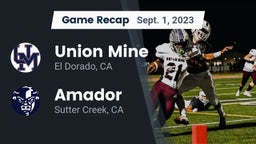 Recap: Union Mine  vs. Amador  2023