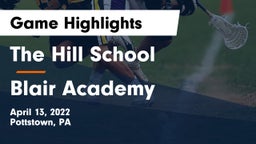 The Hill School vs Blair Academy Game Highlights - April 13, 2022