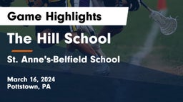 The Hill School vs St. Anne's-Belfield School Game Highlights - March 16, 2024