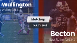 Matchup: Wallington High vs. Becton  2016
