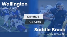 Matchup: Wallington High vs. Saddle Brook  2016