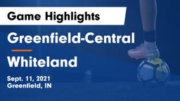 Greenfield-Central  vs Whiteland  Game Highlights - Sept. 11, 2021
