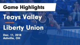 Teays Valley  vs Liberty Union  Game Highlights - Dec. 11, 2018