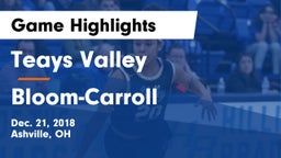 Teays Valley  vs Bloom-Carroll  Game Highlights - Dec. 21, 2018