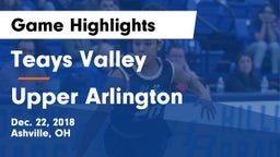 Teays Valley  vs Upper Arlington  Game Highlights - Dec. 22, 2018