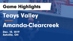 Teays Valley  vs Amanda-Clearcreek  Game Highlights - Dec. 10, 2019