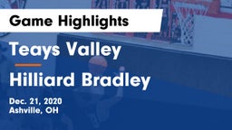 Teays Valley  vs Hilliard Bradley  Game Highlights - Dec. 21, 2020