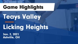 Teays Valley  vs Licking Heights  Game Highlights - Jan. 2, 2021