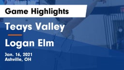 Teays Valley  vs Logan Elm  Game Highlights - Jan. 16, 2021
