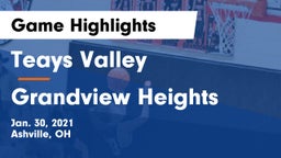 Teays Valley  vs Grandview Heights  Game Highlights - Jan. 30, 2021