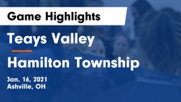 Teays Valley  vs Hamilton Township  Game Highlights - Jan. 16, 2021