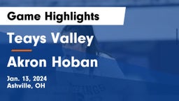 Teays Valley  vs Akron Hoban Game Highlights - Jan. 13, 2024