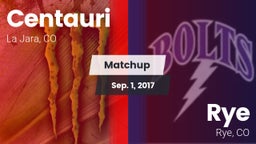 Matchup: Centauri  vs. Rye  2017
