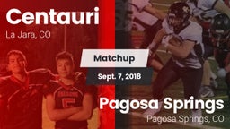 Matchup: Centauri  vs. Pagosa Springs  2018