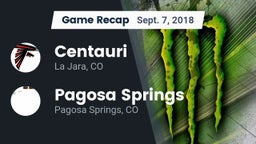 Recap: Centauri  vs. Pagosa Springs  2018