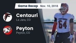 Recap: Centauri  vs. Peyton  2018