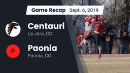Recap: Centauri  vs. Paonia  2019