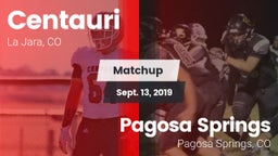 Matchup: Centauri  vs. Pagosa Springs  2019