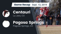 Recap: Centauri  vs. Pagosa Springs  2019