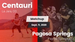 Matchup: Centauri  vs. Pagosa Springs  2020