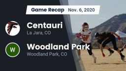 Recap: Centauri  vs. Woodland Park  2020
