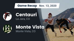 Recap: Centauri  vs. Monte Vista  2020