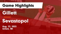 Gillett  vs Sevastopol  Game Highlights - Aug. 22, 2023