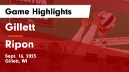 Gillett  vs Ripon Game Highlights - Sept. 16, 2023