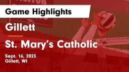 Gillett  vs St. Mary’s Catholic Game Highlights - Sept. 16, 2023