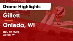 Gillett  vs Onieda, WI Game Highlights - Oct. 12, 2023