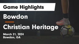 Bowdon  vs Christian Heritage  Game Highlights - March 21, 2024