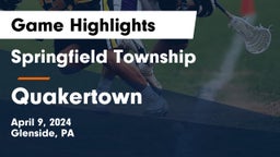 Springfield Township  vs Quakertown  Game Highlights - April 9, 2024