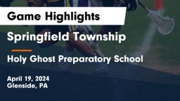 Springfield Township  vs Holy Ghost Preparatory School Game Highlights - April 19, 2024