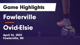 Fowlerville  vs Ovid-Elsie  Game Highlights - April 26, 2024