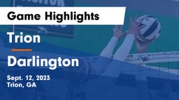 Trion  vs Darlington  Game Highlights - Sept. 12, 2023