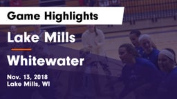 Lake Mills  vs Whitewater  Game Highlights - Nov. 13, 2018
