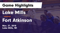 Lake Mills  vs Fort Atkinson  Game Highlights - Nov. 27, 2018