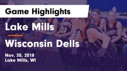 Lake Mills  vs Wisconsin Dells  Game Highlights - Nov. 30, 2018
