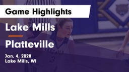 Lake Mills  vs Platteville  Game Highlights - Jan. 4, 2020