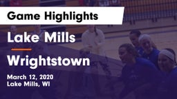 Lake Mills  vs Wrightstown  Game Highlights - March 12, 2020