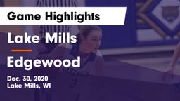 Lake Mills  vs Edgewood  Game Highlights - Dec. 30, 2020