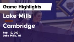 Lake Mills  vs Cambridge  Game Highlights - Feb. 12, 2021